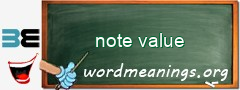 WordMeaning blackboard for note value